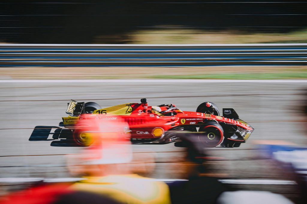 car racing on outdoor track